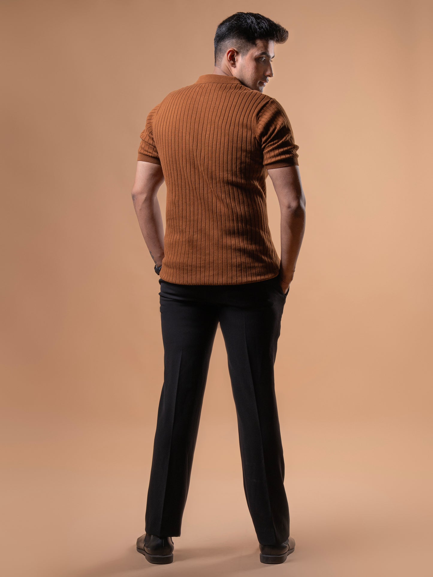 Brown Collar T-Shirt