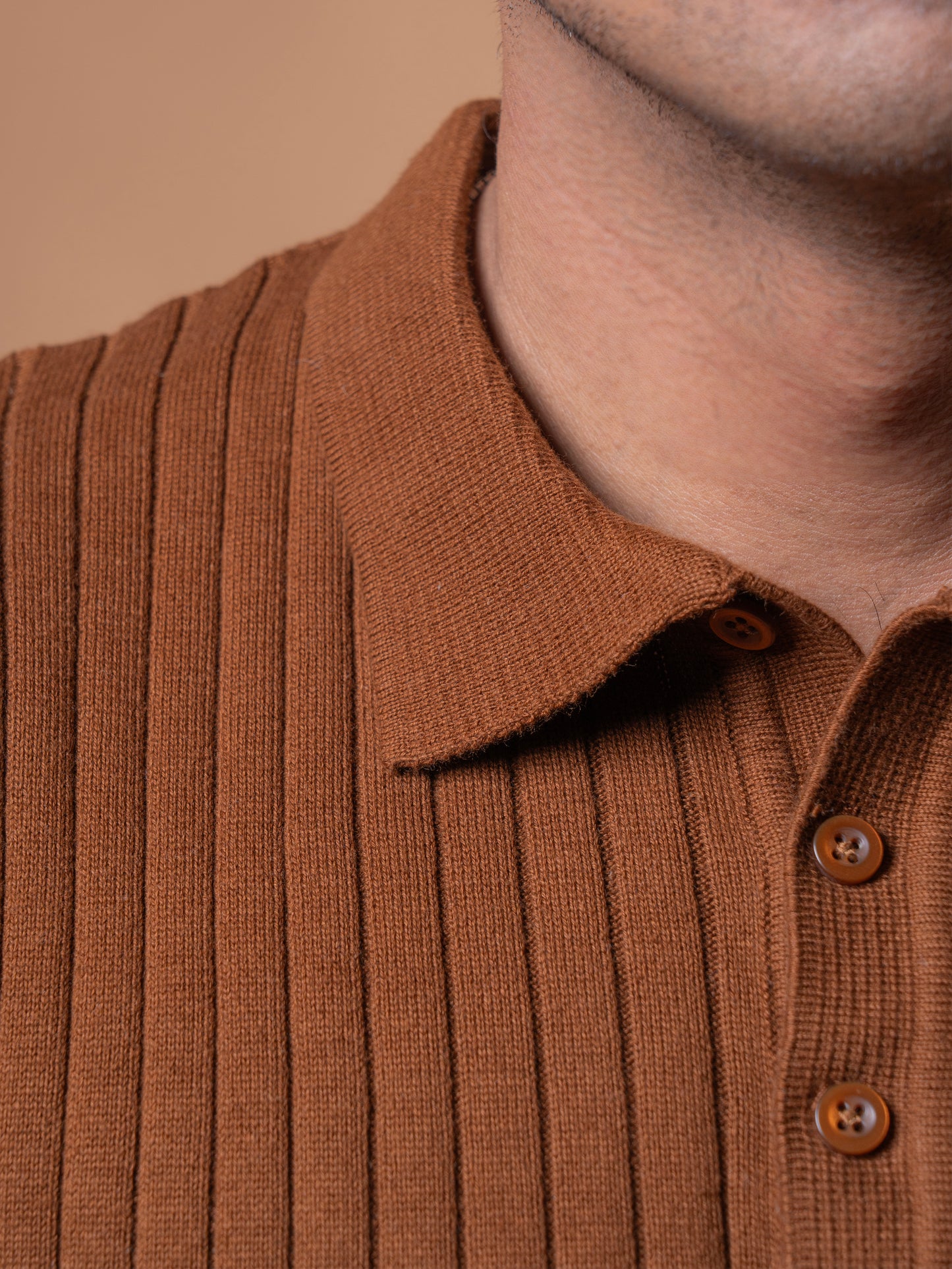 Brown Collar T-Shirt