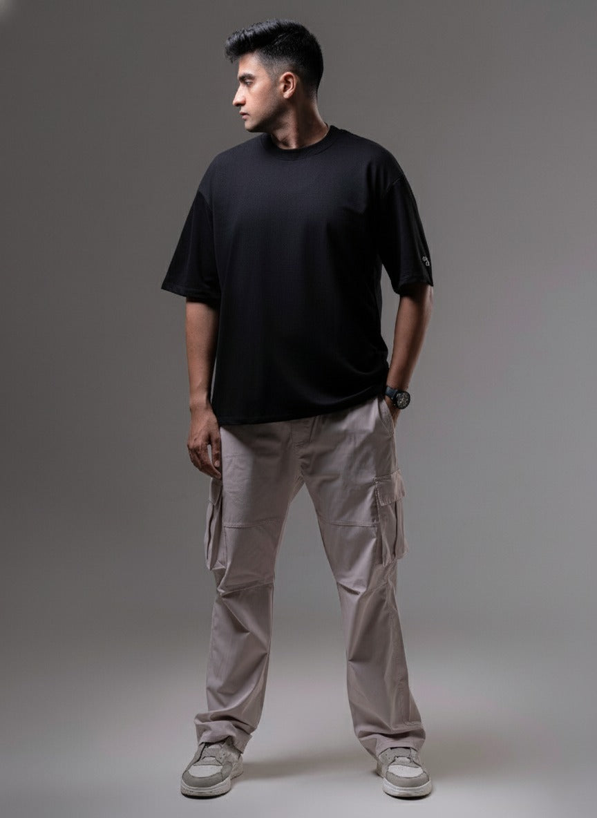 Solid Black Oversized T-Shirt