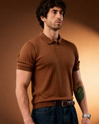 Brown Collar T-Shirt