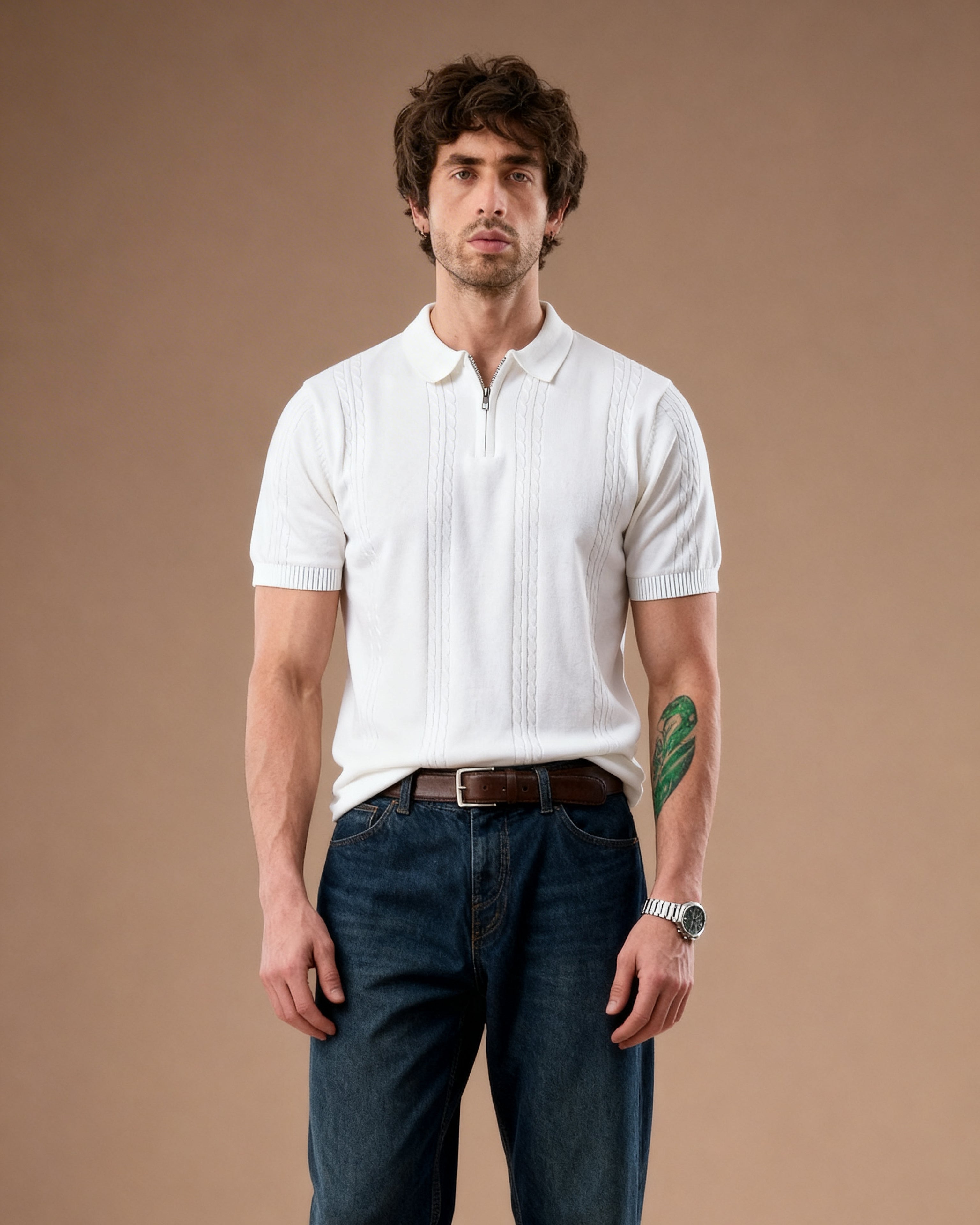 White Collar T-Shirt